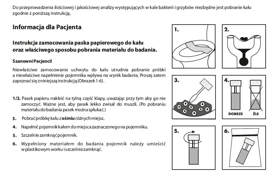 Prawidłowe przechowywanie próbki kału w lodówce