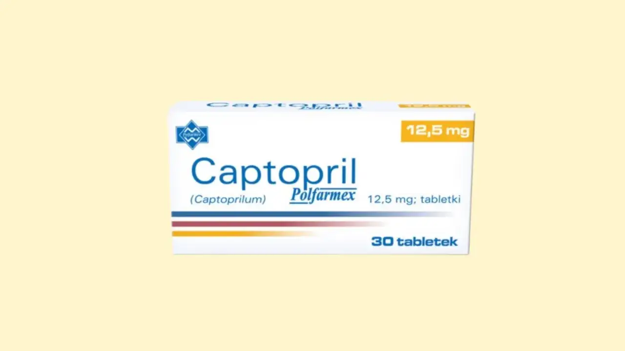 Opakowanie leku Captopril, recepta lekarska